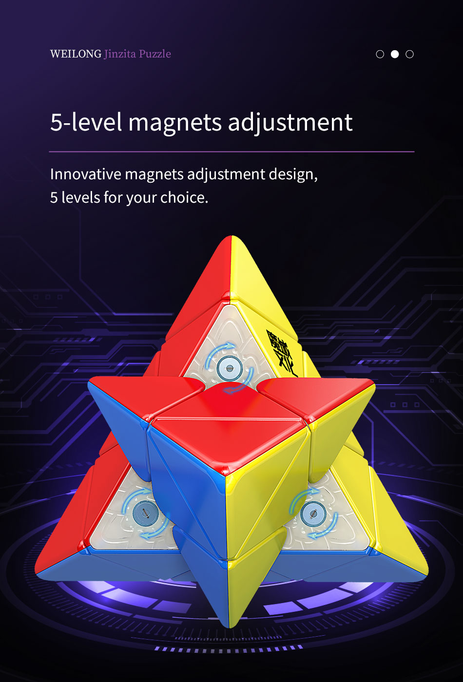 MoYu-Weilong-Magnetic-Pyraminx-3x3-4
