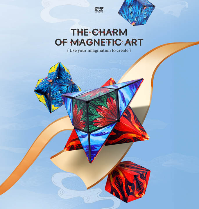 Productvisuals_Speedcubes-QiYi-3D-Magnetic-Shape-Shifting-Cube-Peacock-2
