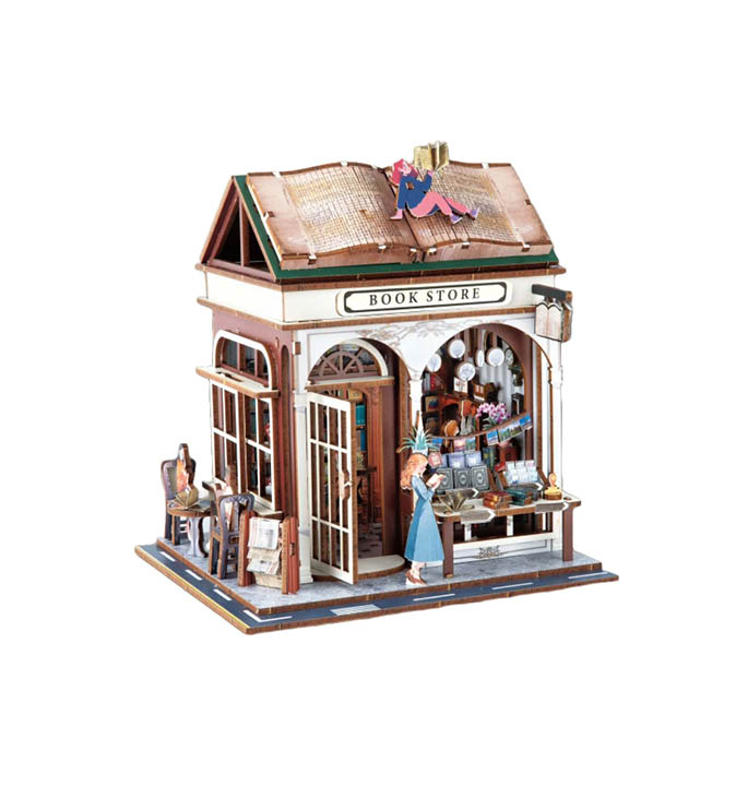 Productvisuals_Modelbouw 3D Wooden Puzzle Boekenwinkel
