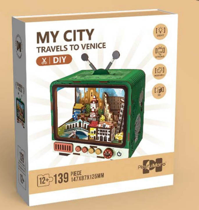 Productvisuals_Modelbouw 3D Wooden Puzzle My City – Reis naar Venetië 2