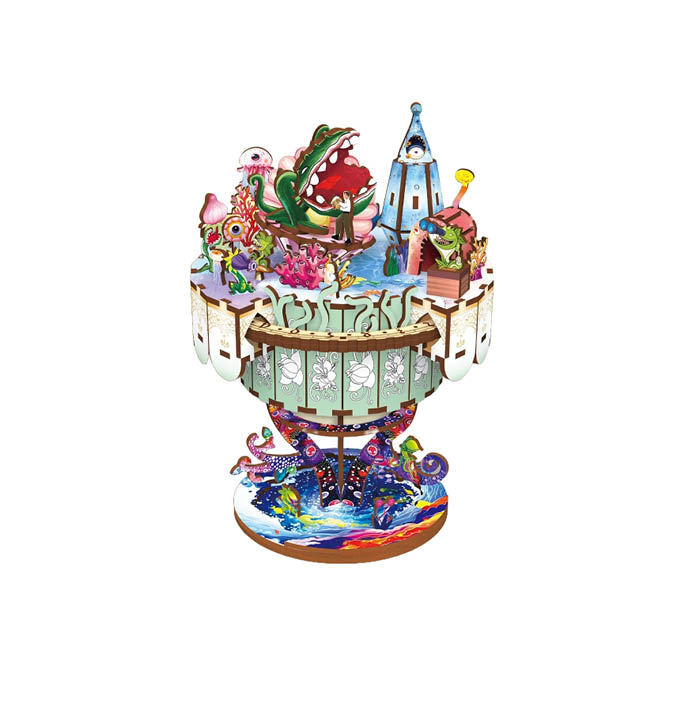 Productvisuals_Modelbouw 3D wooden puzzle Corpse Flower