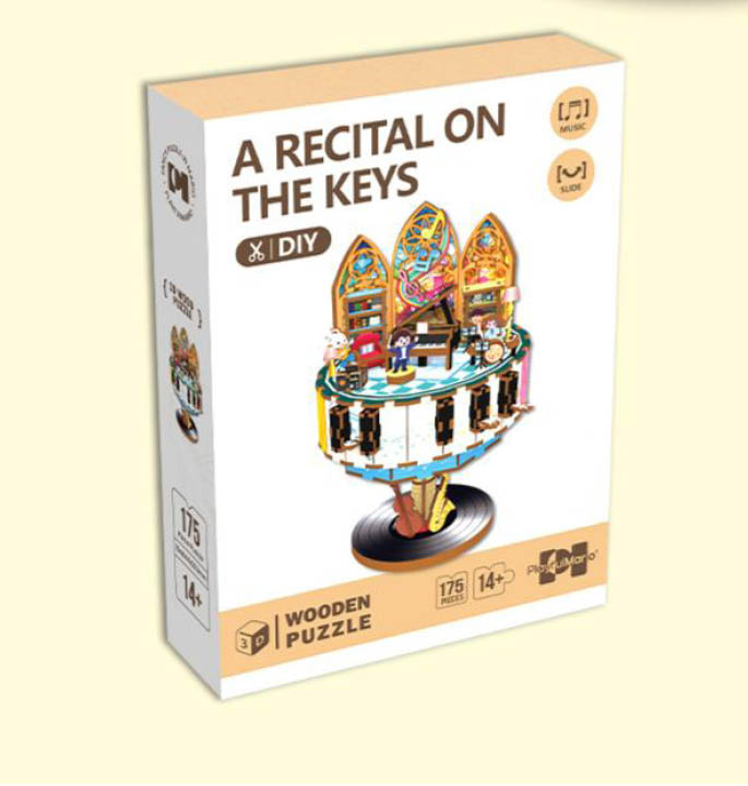 Productvisuals_Modelbouw 3D wooden puzzle Pianorecital 2