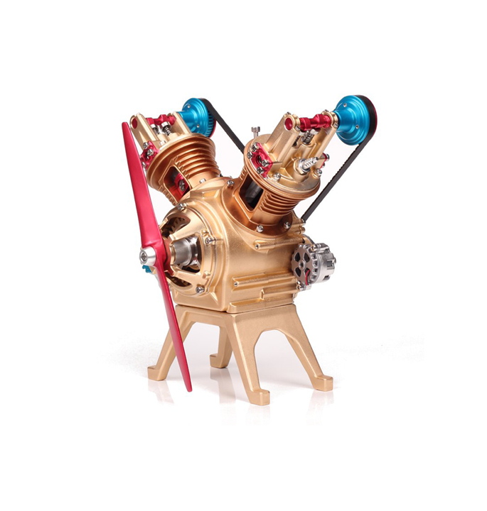 Productvisuals_Modelbouw Teching dubbele cilinder motor model dm14